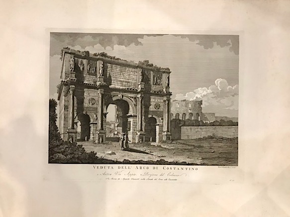 Pronti Domenico (1750-1815) Veduta dell'Arco di Costantino 1798 Roma 